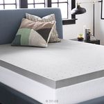 Lucid 3 Inch Bamboo Charcoal Memory Foam Mattress Topper, Twin XL