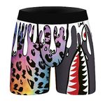 ANGEL CITIZ Men's Novelty Boxer Briefs Comfy Funny Boxer Shorts Hilarious Gag Gifts Christmas Underwear for Men No Fly Pack of 1 Shark-S