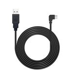 Dash Cam Power Cord,Micro USB 11.5ft Long Charging Cable for Dashcam Mirror Cam,USB to Micro USB Car Camera Charger Wire,90 Degree Angle Power Cord Adapter