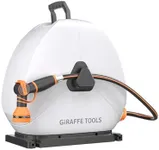 Giraffe Tools Ground Mounted Retractable Hose Reel 1/2 Inch x 130FT, Heavy Duty Automatic Rewind Garden Hose Reel, with Flexible Swivel Base for Lawn, Concrete Floor