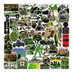 Serhuque 50pcs Camo Stickers for Kids Boys Men Adults Cool American Army Military Vinyl Decals for Guns Water Bottles Laptop Jeep Truck Car Bumper Scrapbook Waterproof