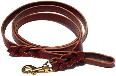 Ray Allen Mfg Signature K9 Braided Leather Leash, 6-Feet x 3/4-Inch, Burgundy