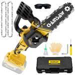 Mini Chainsaw Cordless 8 inch Compatible with Dewalt 18V 20V Battery, Brushless Auto Oiler, Portable Handheld Small Electric Chainsaw with Chain for Wood Cutting (No Battery)