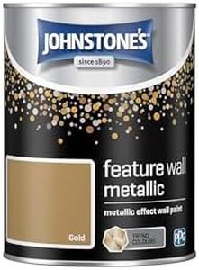 Johnstone's 423221 Feature Wall Metallics Paint, Gold, 1.25L