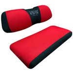 10L0L Golf Cart Seat Cover Mesh Bench Seat Cover Fits Most of Yamaha Club Car Precedent DS 2-seat (Red + Black)