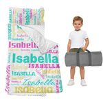 Duckbe Toddler Daycare Nap Mat - Preschool Sleeping Bag with Pillow and Blanket, Custom Perschool Nap Gift for Kids, Comfortable & Cozy Nap Mat for Toddler Girl and Boy, White & Green