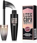 4D Silk Fiber Eyelash Mascara, Waterproof Volumising Mascara, Long-Lasting, Define Lashes with Zero Clumps, No Smudging, Longer Thicker Dramatic Eyelashes Extension, Black