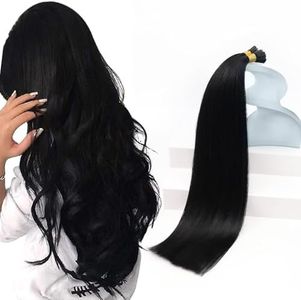 Sunny Hair I Tip Hair Extensions 14in Short I Tip Hair Extension Human Hair Jet Black Hair Extensions 50G Cold Fusion Hair Extensions Black I Tips Hair Extensions Real Human Hair Add Volume 80S