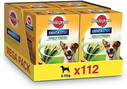 Pedigree Dentastix Fresh Snack Dental para la Higiene Oral y Contra el Mal Aliento de Perros Pequeños (4 paquetes de 28ud)