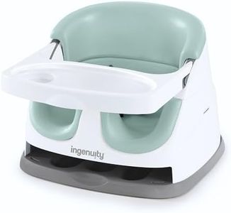 Ingenuity Baby Base 2-in-1 Booster Feeding and Floor Seat with Self-Storing Tray - Mist