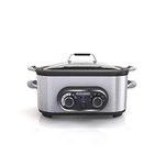 BLACK+DECKER Multi Cooker, with Slow Cooker, Conventional Oven, and Stovetop Features, 6.5 Quart, Stainless Steel, Silver, MC1100S