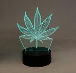 Dependable 3D Marijuana Leaf Weed LED Light 7 Color Changing Table Light Night Light