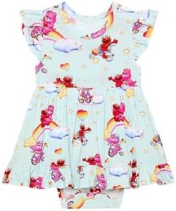 Posh Peanut Cheer Bear And Elmo - Ruffled Twirl Bodysuit Dress - 3-6 months