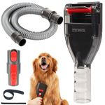 Portek Pet Groom Tool Kit for Dyson, Dog Hair Vacuum Attachment for V7 V8 V10 V11 V12 V15 V6 Outsize