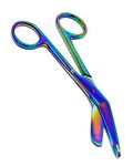 Nursing Bandage Scissors 5.5" Multi Color Rainbow Veterinary Nurse Scissors, Stainless Steel First Aid Scissors Ideal for Nurses, Medical Students, Paramedics, Vets, Utility First Aid (A2ZSCILAB)