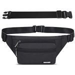 Bumbags Waist Fanny Pack for Women Ladies Men Waterproof Unisex Bum Bag with 30cm Extended Belt and Headphone Jack for Dog Walking Running Traveling Cycling Hiking Outdoor Sport