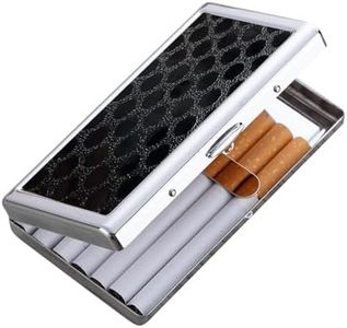 Cigarette Case 100s 20 pcs Slim Cigarettes Box/Regular Size 14 pcs Cigarettes Case Portable Good for Slim/Regular/King Size Cigarettes (Black01)