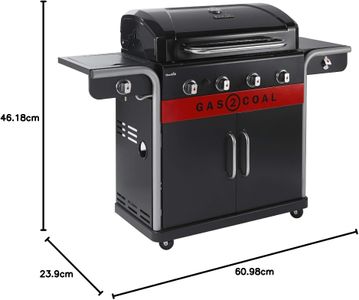 Char-Broil Gas2Coal 440 Hybrid Grill – Gas and Charcoal BBQ