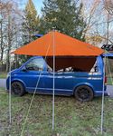 WILD EARTH SQUARE Sun Canopy Awning for Camper Vans, Van Conversions, Motorhomes or Caravans 240cm x 240cm ORANGE