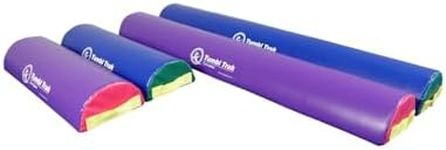 Tumbl Trak Half Rounds Balance Beam, Primary Rainbow, 4 Feet