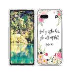 Compatible with Google Pixel 6A Quotes Case, Inspirational Quotes Flowers Floral Stylish Graphic for Google Case Men Women, Soft TPU Clear Protective Case for Google