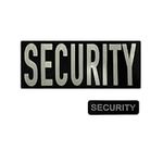 Large and Small Security Patches Reflective with Velcro Combo Pack for Guards and Officers to put on Vests