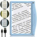 MagniPros 5X Rechargeable Large Ultra Bright LED Page Magnifier with Anti-Glare Lens & 3 Color Light Modes, Relieve Eye Strain- Ideal for Reading Small Prints, Low Vision, Seniors
