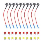 Recoil 10 Pack 12V Car Add-a-Circuit Fuse Tap Adapter ATO ATC Blade Fuse Holder with 10pcs 20A Fuses (FT2-10)