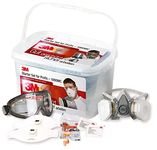 3M 1000MC Safety Box with Half-Face Mask and Gas/Particulate Filter, Particulate Mask, Hearing Protectors, Full-Vision Glasses and Cleaning Cloths