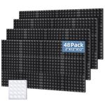 Ohuhu Sound Proofing Panels 48 Pack, 2"x12"x12" Acoustic Foam Panels Pyramid with Double Sided Tape, Fire Retardant High Density Eco-friendly Acoustic Wall Panels for Studio Office Home