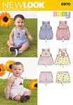 Look Sewing Pattern 6970 Babies' Romper, Dress and Panties, Size A (NB-S-M-L)