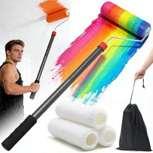 Paint Roller Brush kit,Paint Roller Extension Poles Multi-Function Paint Roller kit