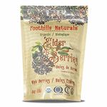 Foothills Naturals Elder-berries Organic Whole - 454g / 1 Pound, 200+ Servings, Flu and Kidney Support