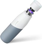 LARQ Bottle Movement PureVis - Lightweight Self-Cleaning and Non-Insulated Stainless Steel Water Bottle with UV Water Sanitizer (950ml, White/Pebble)