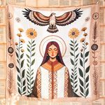 Hyppy Lady of the Skies Tapestry | Multicolor | 40 x 40 Inches | 100% Pure Cotton | Wall Decoration | Room Decor |