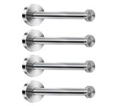 NELXULAS Brushed Stainless Steel Bath Towel Hooks Single Super Heavy Duty Wall Mount Hook, Coat Hook (6", 4 PCS)