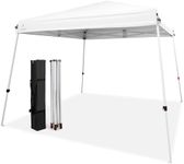 Abba Patio 10x10 Slant Leg Canopy Tent, Outside Canopy, Portable Commercial Canopies Shelter with Carry Bag, Waterproof UV-Resistant (White)