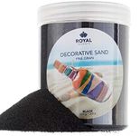 Royal Imports Decorative Beach Sand for Vase Filler, Wedding, Home Decor, Arts & Crafts, Fire Pit, Fireplace, Pet Tank Habitat - 4.5 LBS, Black