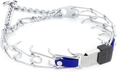 Herm Sprenger Chrome Plated Steel Dog Collar with Quick Release ClicLock Buckle and Biothane Insert Training Collar for Dogs Made in Germany (Blueberry Royal, 22in x 3.0mm(Neck Size up to 18-19in))
