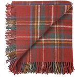 Prince of Scots Highland Tweeds 100% Pure New Wool Fluffy Throw (Antique Royal Stewart)