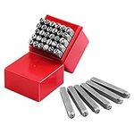 Gueenky 36 Pcs Number and Letter Punch Set, 6mm Metal Stamping Tool Set, A-Z, 0-9, &, Letter Number and Symbols Stamp Punch for Stamping Metal Wood Plastic Leather