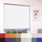 Caecus Thermal Blackout Made To Measure Roller Blind - Easy Fit Home Office - Up To 150cm Width x 160cm Drop - White