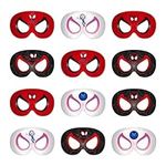 TOPWAYS Hero Mask 12 Pieces Cartoon Mask Hero Masks Party Bag Fillers Kids Cartoon Decorations for Kid Boys Girls Hero Costumes Dress Up Cosplay Birthday Party Halloween Dress Up (12PCS Hero Mask A)