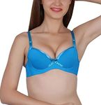 Brachy Women's Padded Underwired Push up Bra BCA_PULN02E_30B_Blue