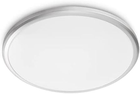 Philips LED Spray Bathroom Ceiling Light 2700K 12W IP44 [Warm White - Silver] for Indoor Lighting, Bathroom and Kitchen