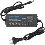 DIGISHUO 72W Power Supply Adjustable DC 3V~24V 3A Adapter |100V-240V AC to DC Converter W/LED Voltage Display and 8 Tips, for Household Electronics (DC 3~24V 72W)