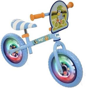 Bluey 12" Boys and Girls Balance Bike 2+ Years Old with Light Up Wheels - Adjustable 12 Inch Balance Bike - Kids Balance Bike 2+ Years Old - Toddler Balance Bike - Boy Toys and Girl Toys