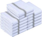 Utopia Towels Dish Towels, 15 x 25 Inches, 100% Ring Spun Cotton Super Absorbent Linen Kitchen Towels, Soft Reusable Cleaning Bar and Tea Towels Set (12 Pack, Grey)