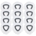 12 Pack Mop Replacement Heads Compatible with Spin Mop, Microfiber Spin Mop Refills, Easy Cleaning Mop Head Replacement