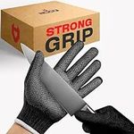 NoCry Cut Resistant Protective Work Gloves with Rubber Grip Dots